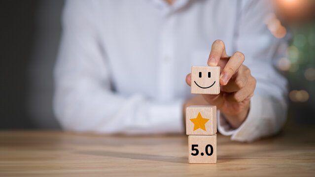 Achieving customer satisfaction and high ratings is essential for brand reputation and business growth. This concept reflects excellent service, user experience, and positive client feedback.