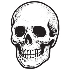 Day of the Dead Human Skull Calavera Gothic Symbol Vintage Engraved Illustration