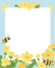 꿀벌과 꽃 봄 배경 백그라운드