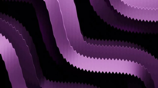 Purple Wavy Lines with Serrated Edges.