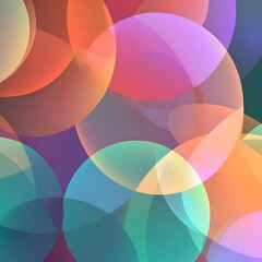 Obraz premium Colorful transparent circles abstract minimal modern design photo