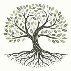 Obraz premium logo design vector icon illustration elegant tree symmetric