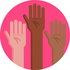 Fototapeta premium An icon of collective action, showing people coming together to stand against injustice and fight for social change.