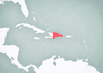 Map of Caribbean islands - Dominican Republic