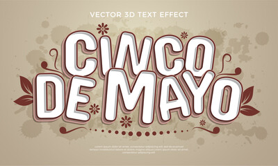 Obraz premium Classic rustic Cinco de Mayo typography