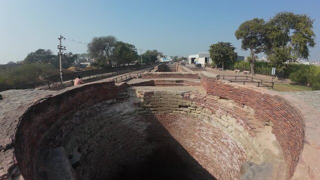 Medieval Water Well with Brick Masonry in Haryana Village