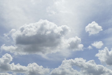 Fototapeta premium Weisse Quellwolken, Blauer Himmel, Deutschland