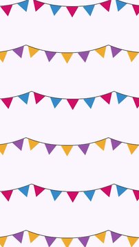 Colorful Bunting Flags Pattern abstract background