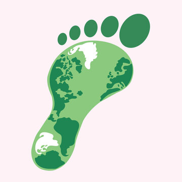 Carbon Footprint Earth vector clipart