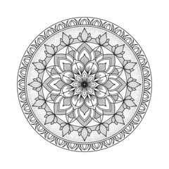 Naklejka premium mandala line art