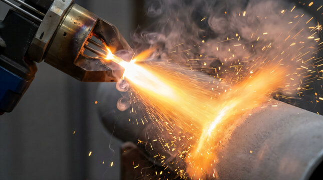 Thermal spray coating process applying wear resistance to industrial metal pipe