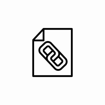document hyperlink chain icon sign vector