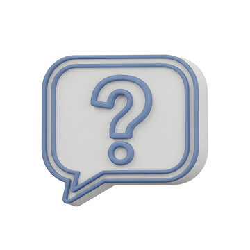 Question Mark Symbol in Speech Bubble.