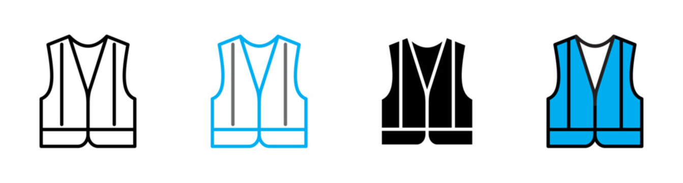 Safety vest for construction icon vector illustration
