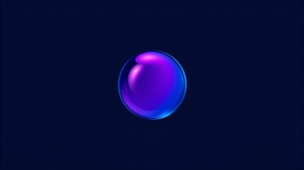 Abstract Glossy Liquid Orb Purple and Blue Gradient