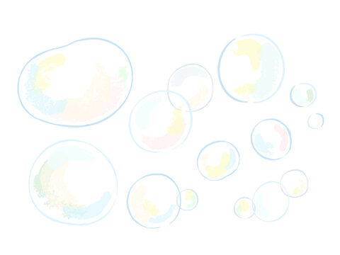 シャボン玉のイラスト