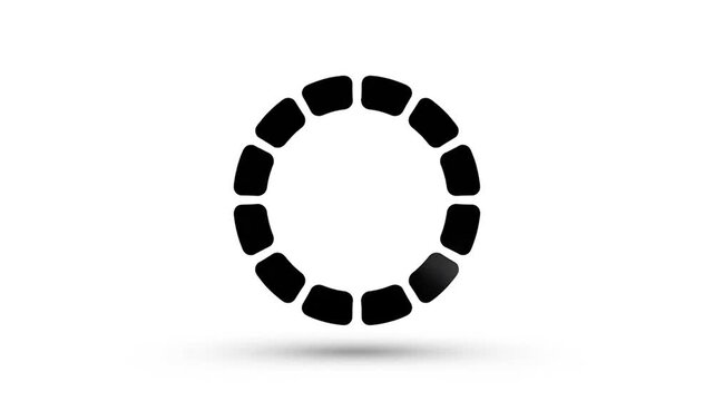 Set of circular loading progress icons with animation on backgrounds