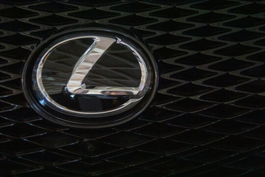 Tehran, Iran - February 07, 2018 - Lexus factory logo on its car