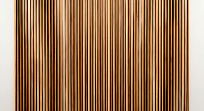 Elegant Vertical Wooden Strip Panel Wall Design with Rich Textures and Unique Acoustic Features