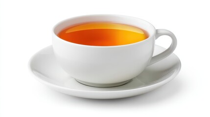 Cup of tea isolated on white background.