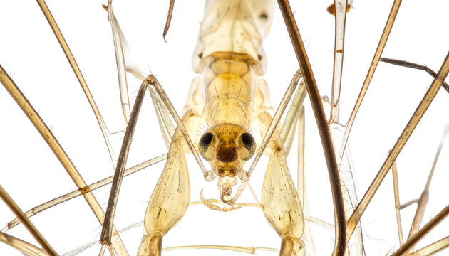 Fragility and Vulnerability Close-Up of a Mayfly Nymph with Transparent Background Representing Ecosystem Sensitivity and Environmental Concerns
