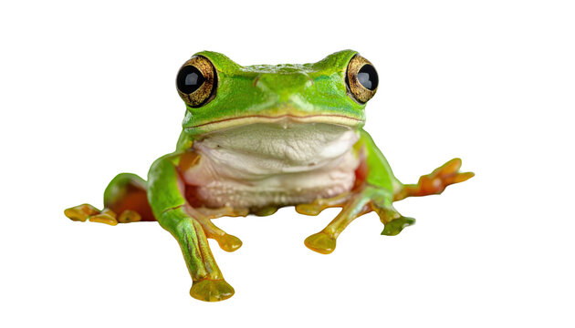 Endangered Species Awareness Green Tree Frog On Transparent Background For Conservation Campaigns