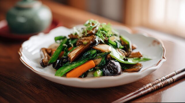 Wild Vegetable Stir Fry (山野菜炒制), Anhui Cuisine, Chinese Cuisine