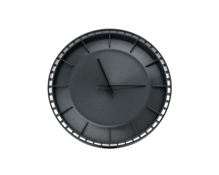 A Modern Charcoal Black Wall Clock Eleven Fifteen 11 15 For Modern Interiors 3D Illustration