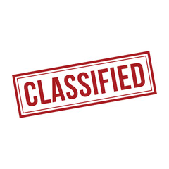 Classified Stamp, Classified Grunge Square Sign