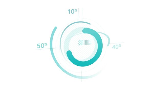 Animated element for business infographics - modern circular chart design