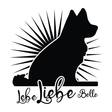 Lebe Liebe Belle  Dog Mama T-shirt design