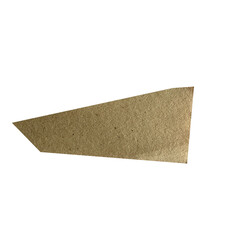Old yellowed paper with visible texture isolated on a transparent background