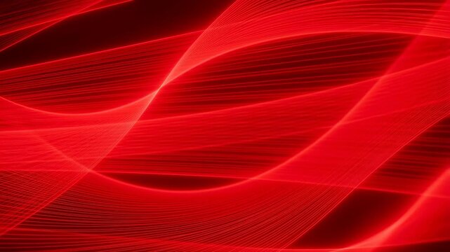Abstract red wave patterns creating a dynamic visual effect. Ideal for backgrounds in digital media, presentations, and artistic projects