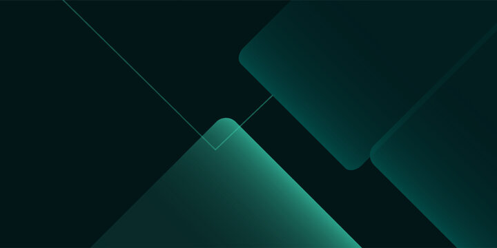 Modern abstract luxury banner, abstract green and black polygon elegant background vector for branding presentation or product ads bg