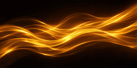 Dynamic abstract fire background featuring orange waves and fractal curves with a flowing light effect for a creative motion art backdrop © hossain