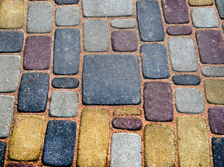 Colorful Cobblestone Pavement Texture Urban Background Pattern