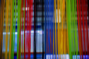 Vibrant Multicolor Vertical Threads Abstract Background Pattern