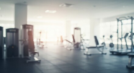 Fototapeta premium Serene and Minimalistic Gym Interior with Soft Colors for a Calm and Motivating Exercise Environment