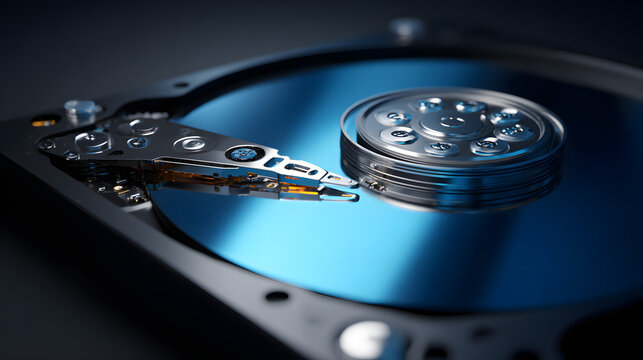 Internal components of a hard disk drive