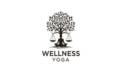 Obraz premium Wellness Yoga Logo Design.