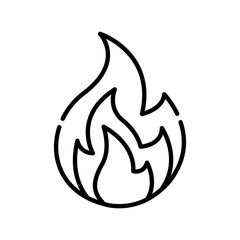 Obraz premium blue fire color line icon.