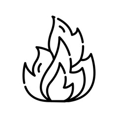 fire color line icon.