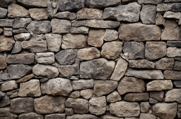Obraz premium Processed collage of old medieval stone wall texture in daylight. Background for banner.