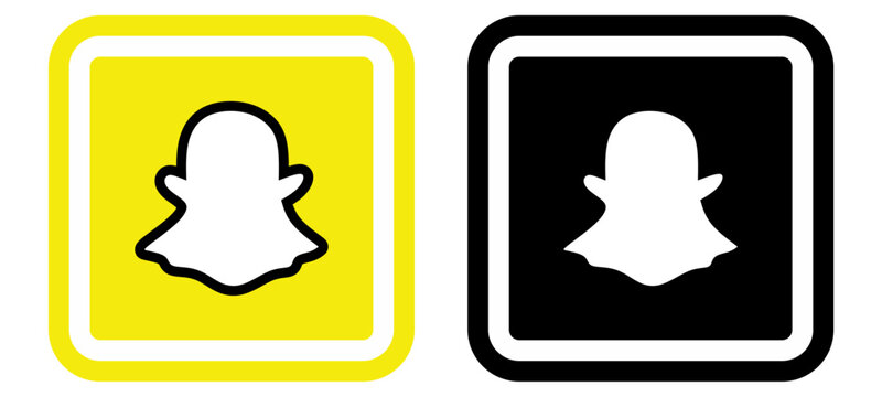 snapchat logo social media icons or social network logos flat vector icon set collection for apps and websites