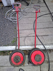 Air jacks help lift vehicles for maintenance and service