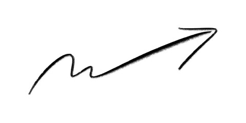 Obraz premium Hand-drawn upward arrow doodle indicating growth, progress, direction and movement