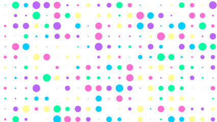 Obraz premium Pastel Colored Dots Arranged in a Matrix Grid Pattern