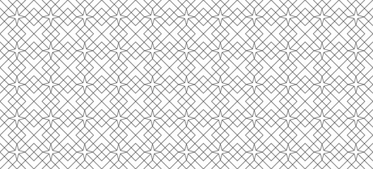 Seamless Minimalist Grey Diamond Lattice Pattern with Interlocking Square Geometric Shapes for Modern Textile Design