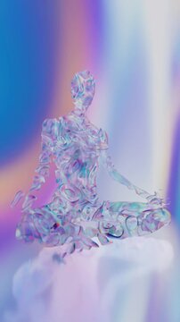 looped 3d animation movement of awareness energy in meditation	