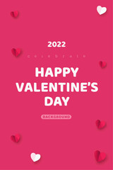 Happy Valentine&rsquo;s Day 2022 Romantic Pink Background Design